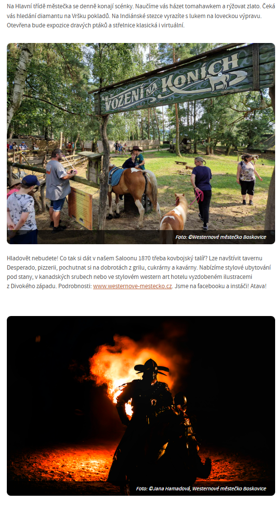 Moje fotografie v médiích Výletník.cz